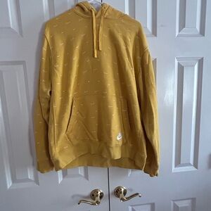 Nike Mustard Hoodie with Embroidered Swoosh